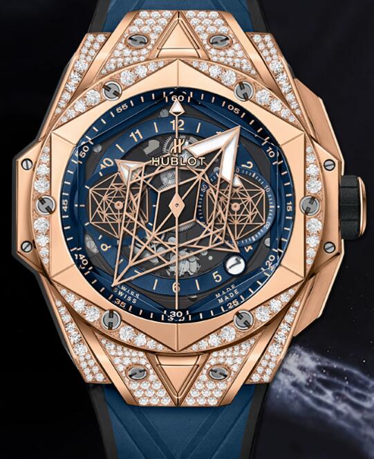 HUBLOT Big Bang UNICO SANG BLEU II KING GOLD BLUE PAVE 418.OX.5108.RX.1604.MXM20 watch Replica HUBLOT Big Bang UNICO SANG BLEU II KING GOLD BLUE PAVE 418.OX.5108.RX.1604.MXM20 watch Replica